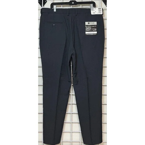 Haggar Men's 38x30 Medium Gray Classic Fit E-Clo Dress Pants Straight Leg NWT - Picture 3 of 6
